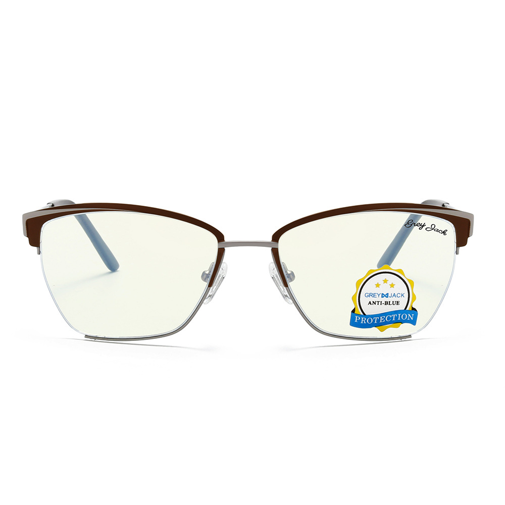 新款镶钻金属蝴蝶狂平光镜简约框架眼镜防蓝光防紫外线眼镜架5158