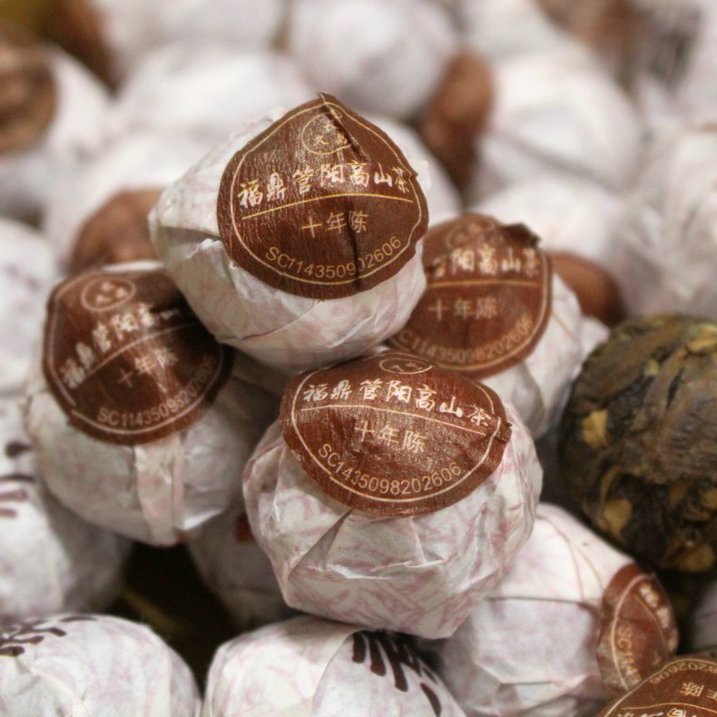 福鼎管阳高山茶 十年陈老白茶 龙珠 散装茶叶500克 干仓老茶 批发