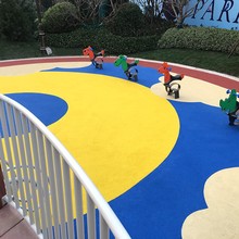 休闲塑胶场地地面施工幼儿园现浇地面安装epdm橡胶颗粒地坪建设