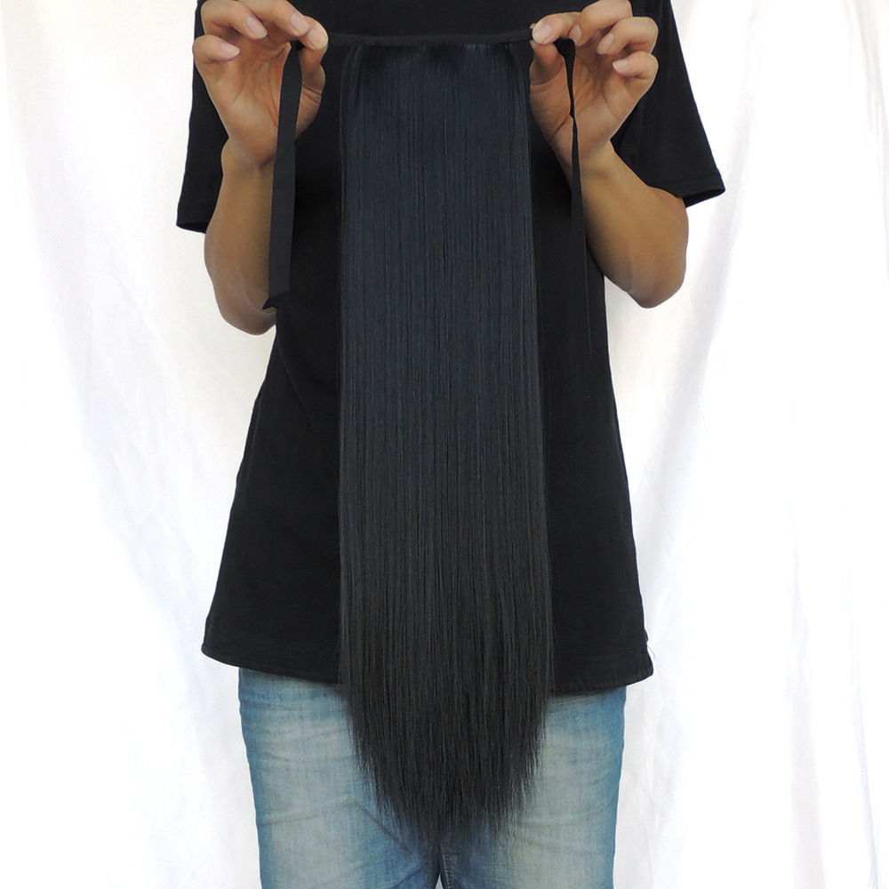 mwz9055 50cm长 合成长直发发夹 卡子夹假发自然 25色马尾接发片