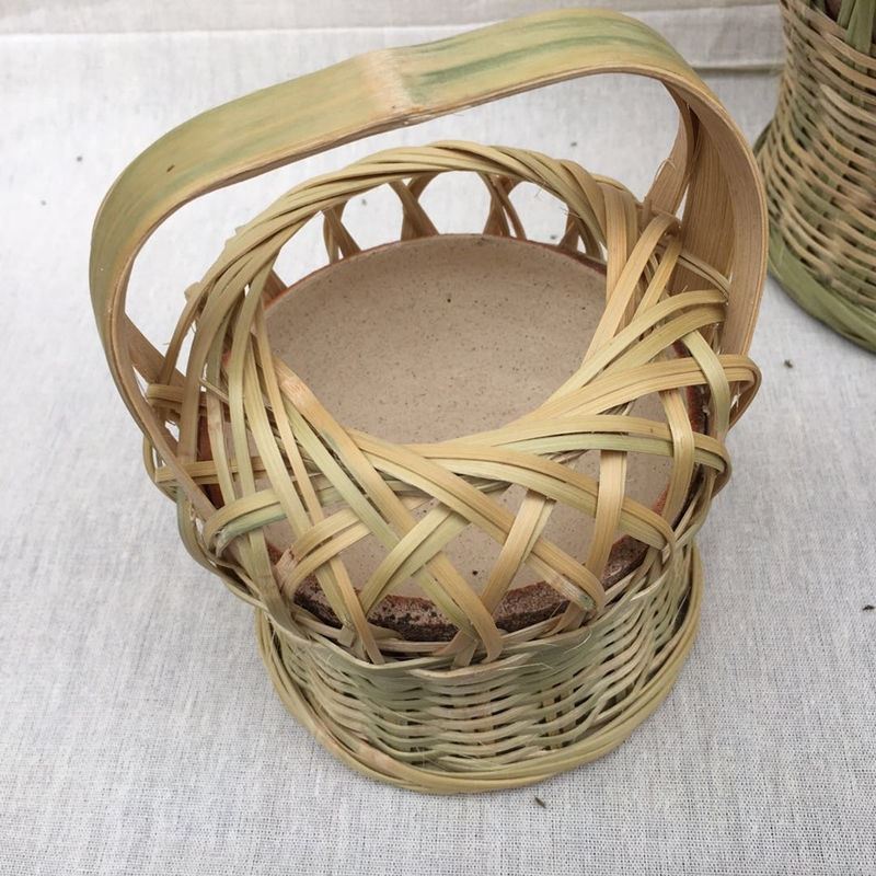 老式烘笼竹编碳火盆火篮烧炭取暖怀炉烘笼家用老人手提烘笼烤火笼