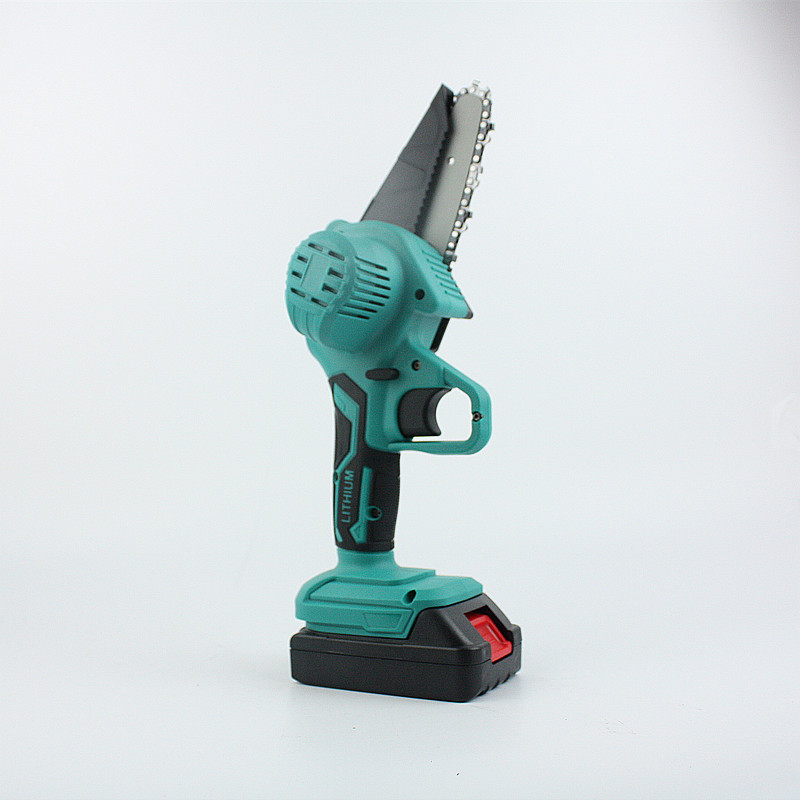 手持动电链锯木工单手电锯园林伐木 充电式小型电动锯迷你修枝锯