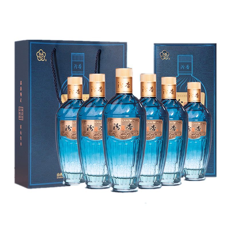 汾杏珍藏53度清香型白酒整箱475ml*6瓶杏花村酒水礼盒纯粮食酒
