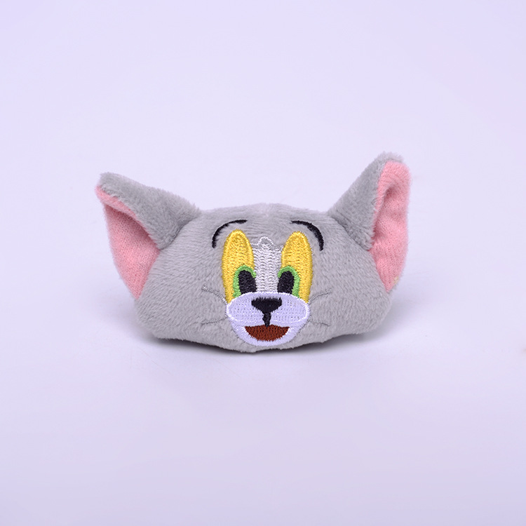 日系动漫猫和老鼠周边汤姆猫杰瑞鼠头型可爱卡通毛绒发夹头饰发卡