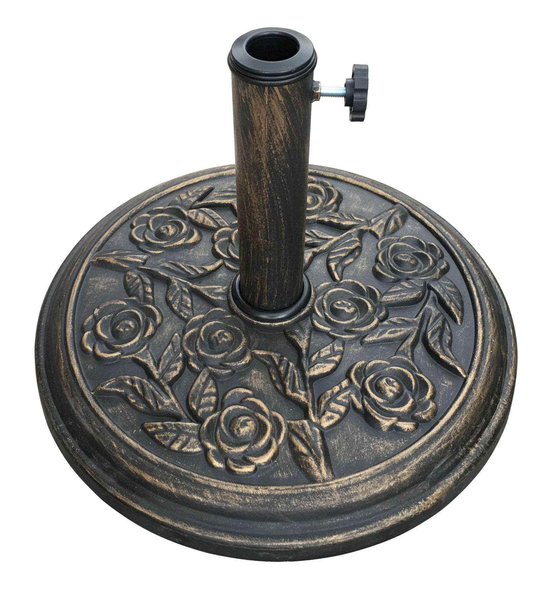 玫瑰花树脂底座伞底座户外遮阳伞座太阳伞伞插座广告底伞座伞配件