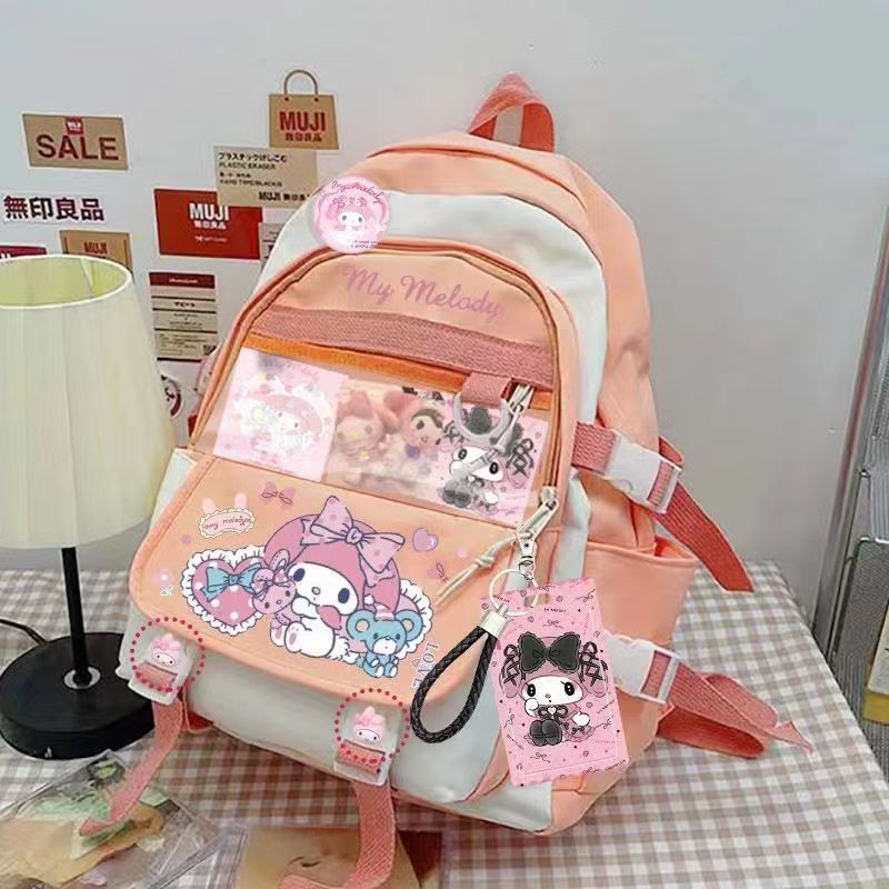 Schoolbag Female Student Junior and Middle School Students Large Capacity Versatile Ins Cute Cartoon Sweet Girl JK Large Capacity Backpack