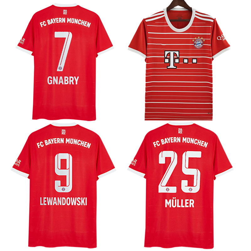 一件代发22-23足球服拜仁球衣可印名字号码臂章球服soccer jersey