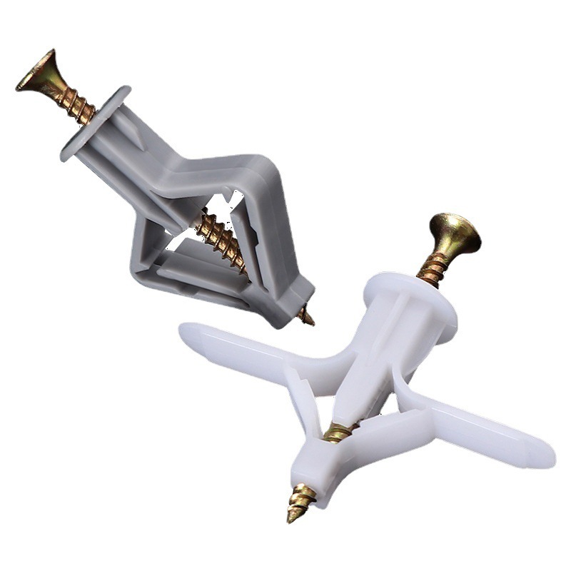 飞机膨胀螺丝 塑料胀栓 空心砖石膏板夹板伞型蝴蝶形自攻膨胀塞