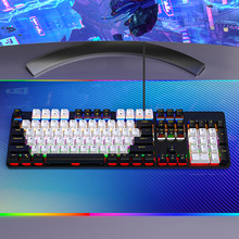 CK20 跨境机械键盘104键拼色办公电竞RGB发光有线游戏键盘红轴