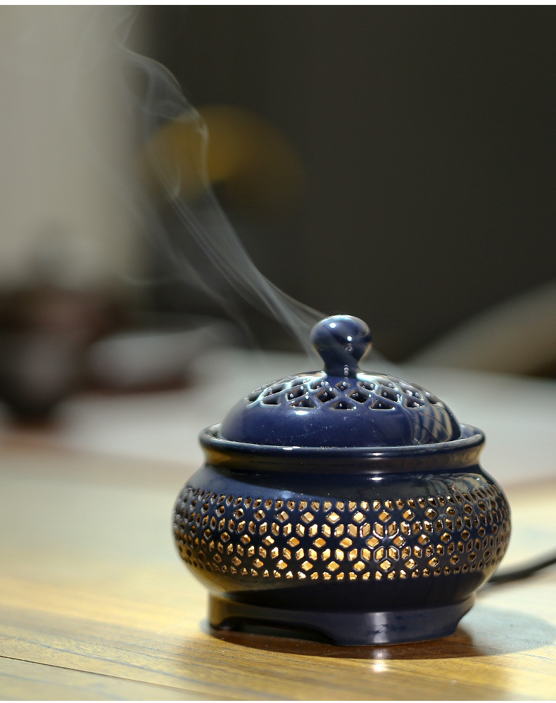 电子香薰炉香道熏香炉精油小夜灯香炉香粉香精定时调温加热电薰炉