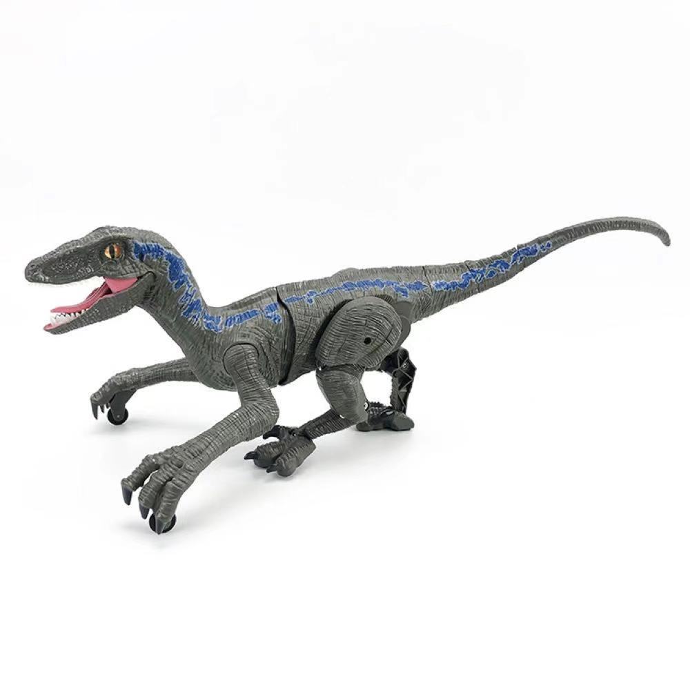 跨境45厘米大号恐龙玩具奔跑吼叫遥控电动智能迅猛龙男孩礼物