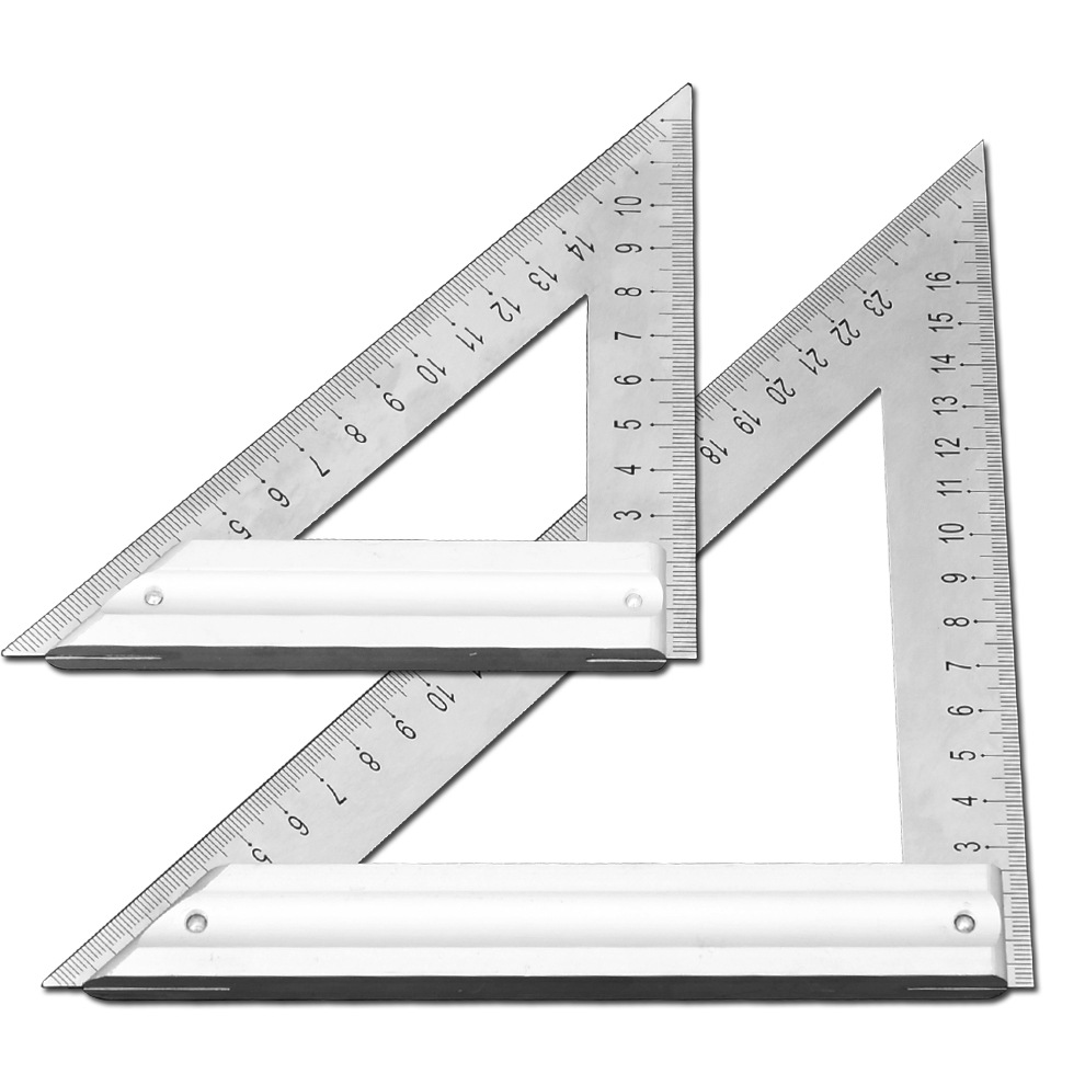 三角尺90度加厚角尺不锈钢木工钢板尺直角尺45度拐尺钢尺1米