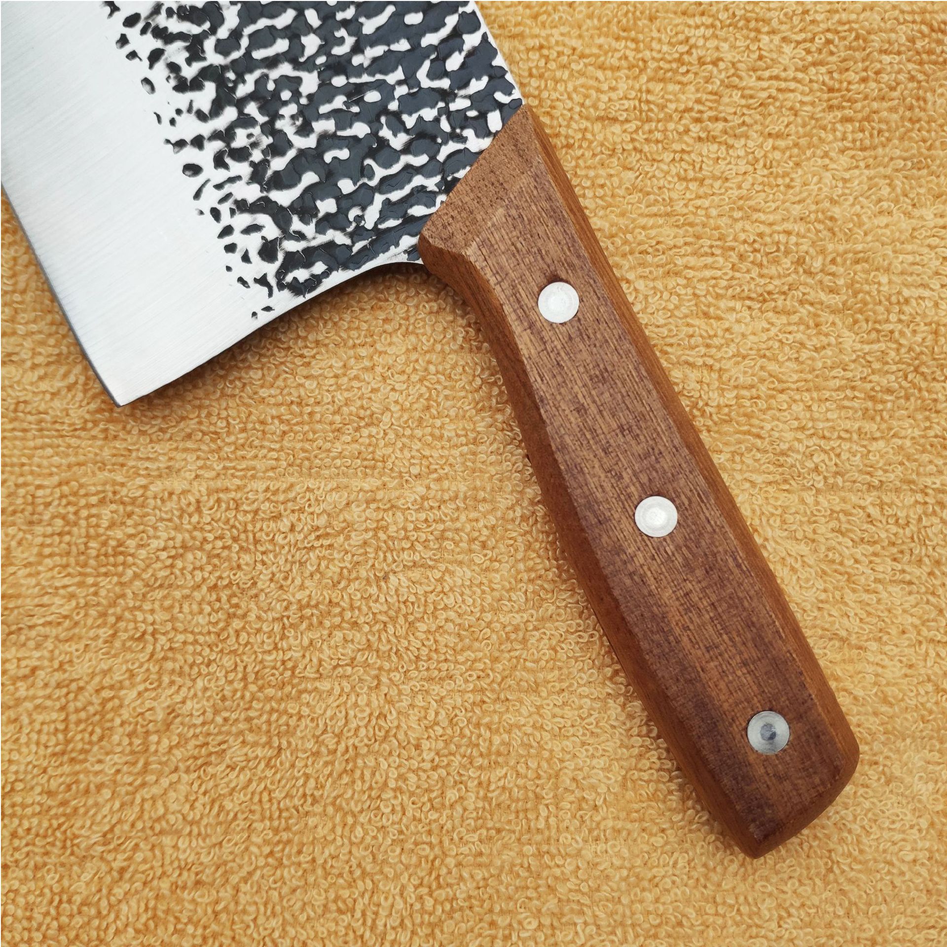 不锈钢锤纹锻打复古菜刀厨房家用斩切刀锋利切片刀酒店用刀 knife