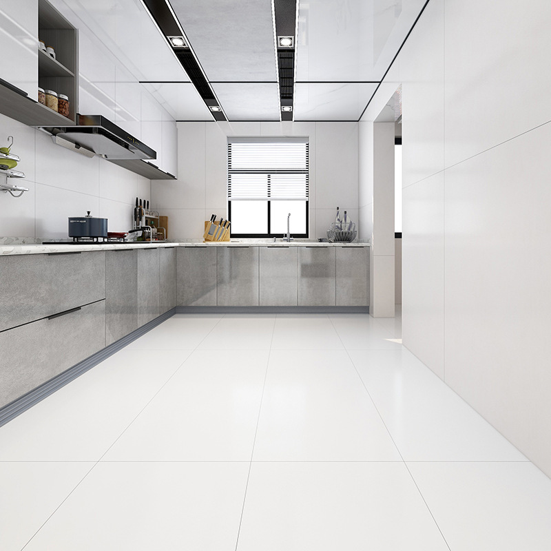 极简侘寂风微水泥瓷砖卫生间厨房600x1200mm素色墙砖防滑地