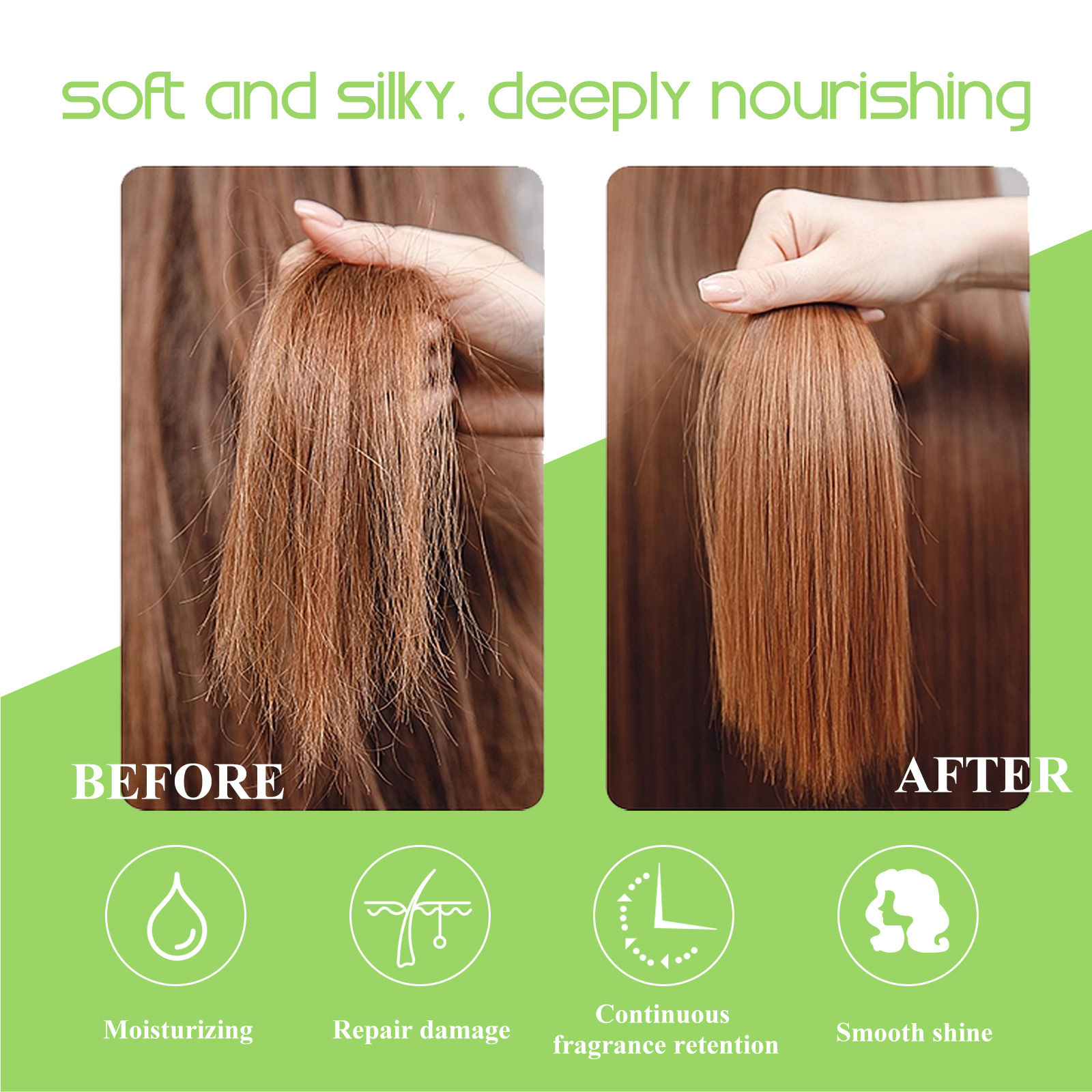 Eelhoe Rosemary Hair Care Essential Oil Anti-Frizz Long-Lasting Soft Fragrance Repair Hot Dye Hair Care Essential Oil