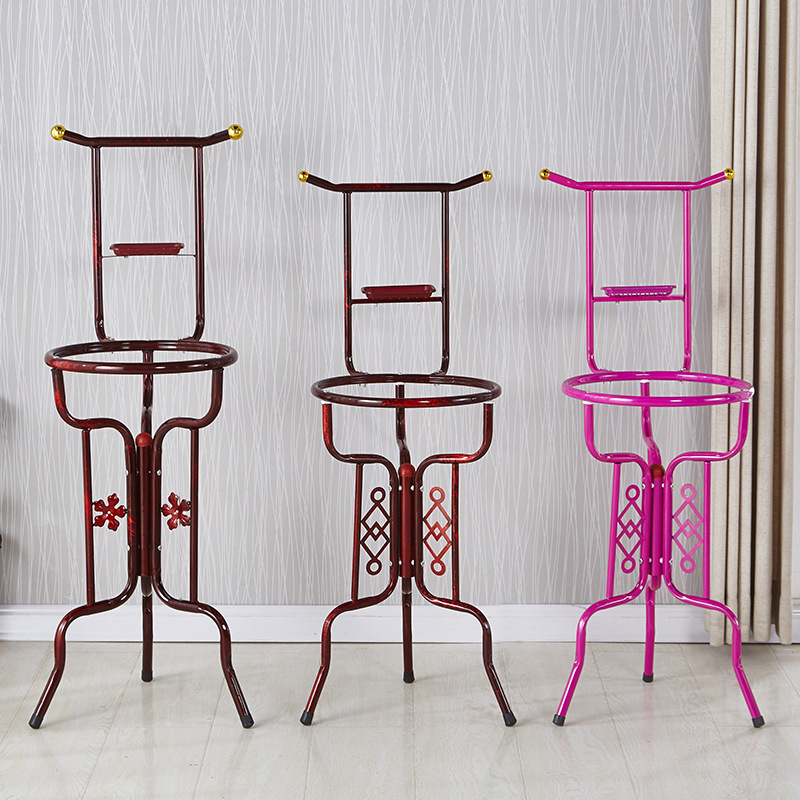 结婚脸盆架铁艺落地大号礼品老式洗脸盆架子家用三角洗脸架毛巾架