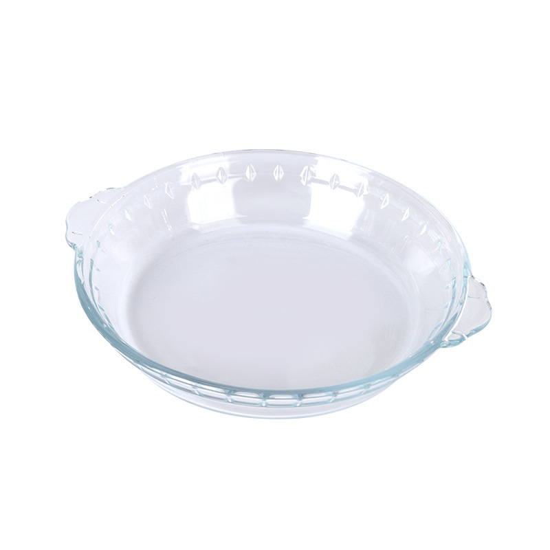 Supply High Boron Glass Plate round Transparent Tableware Home Special Cold Dish Microwave Oven Baking Tray Utensils Abalone Plate Dish