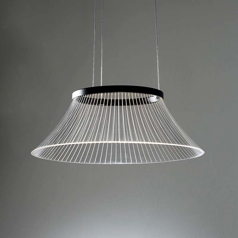 意大利现代简约导光板吊灯餐厅吧台客厅设计师样板房个性透明吊灯