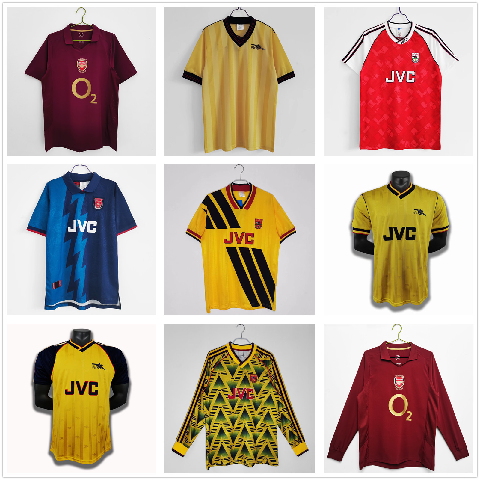 1983-06赛季阿森纳主客二客场复古足球服经典短袖长袖复刻球衣