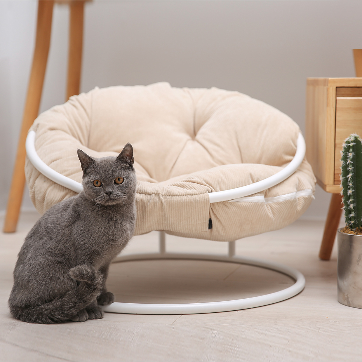 猫窝网红开放式深度睡眠猫舍沙发窝可拆洗圆形铁艺舒适宠物用品
