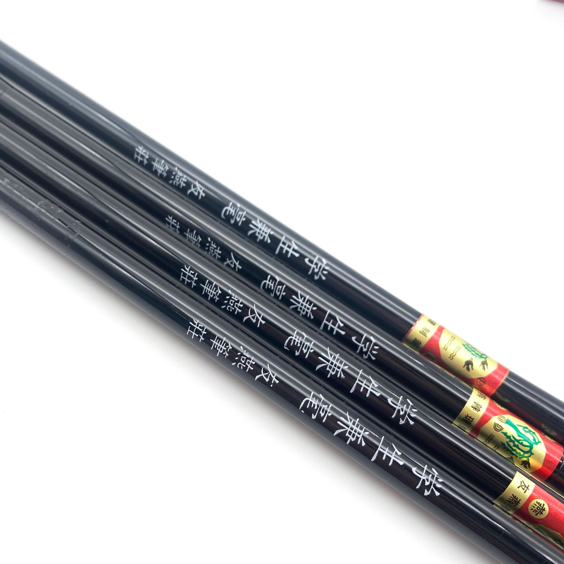 Doubled Both Writing Brush Wholesale Black Aluminum Rod Regular Script in Small Characters Writing Brush Mixed Hair Writing Brush Made of Goat's Hair Calligraphy Supplies Set Wholesale