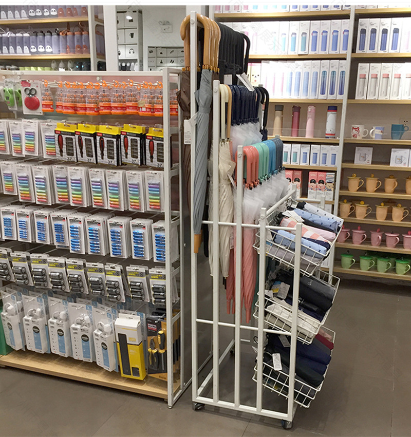 名创优品 雨伞架货架 铁艺精品店展示架便利店商场超市折叠置物架