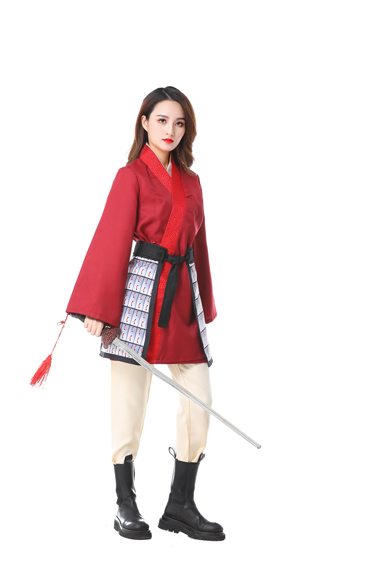 花木兰刘亦菲真人版电影花木兰成人女汉服儿童cosplay服装演出服