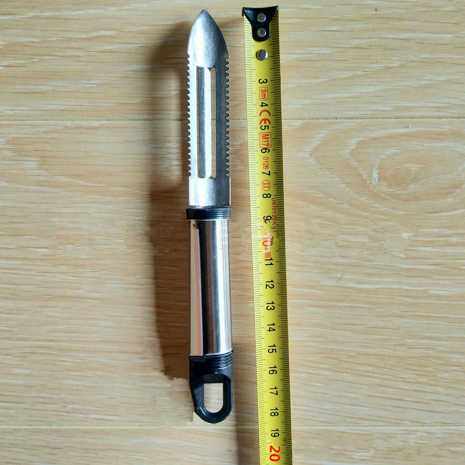 黑头钢柄鱼鳞刀 不锈钢刨刀削皮刀 多功能水果打皮刀削皮器两元店