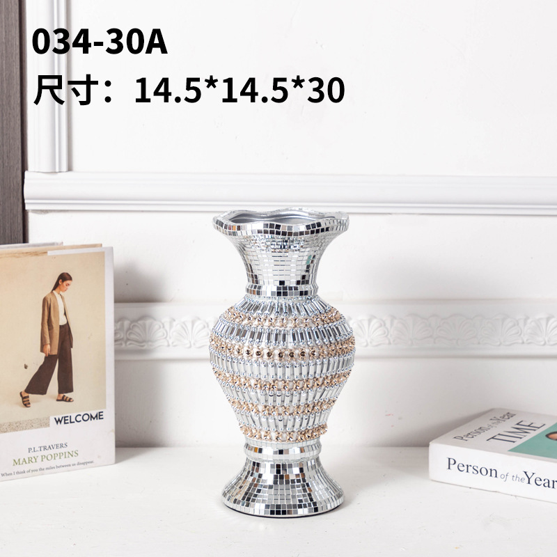 Mid-Temperature Nordic Ins Style Ceramic Vase Dried Flower Decoration Creative Home B & B Living Room Flower Arrangement Small Vase