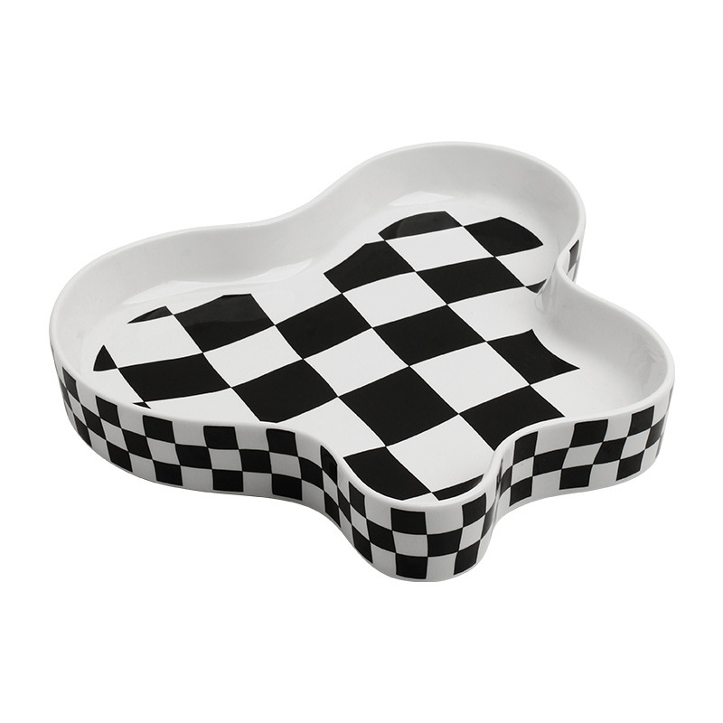 INS Chessboard Tray Decoration Advanced Design Hallway Key Cosmetics and Jewelry Storage Tray