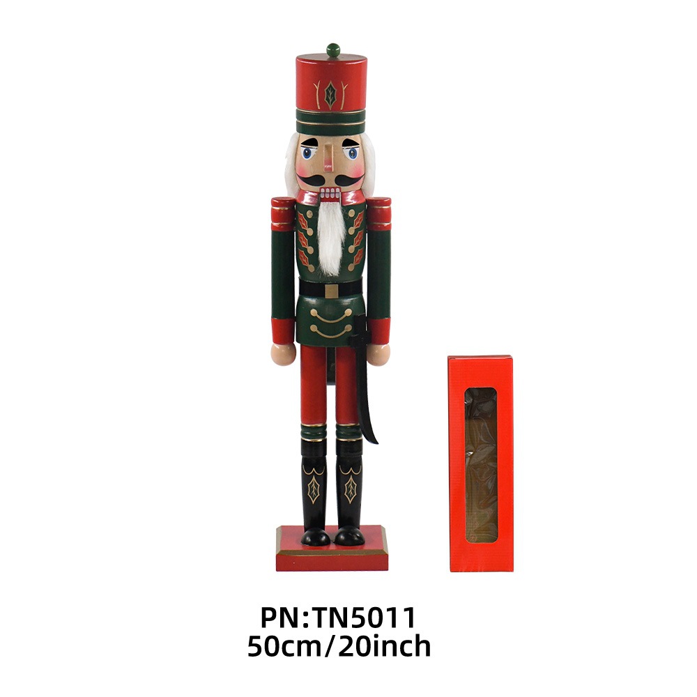 20 'New 50cm Wooden Nutcracker Christmas Puppet Home Decorative Crafts Decoration Gift