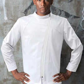 厨师工作服拉链款秋冬装工装餐饮店后厨房酒店西餐厅男厨师服长袖