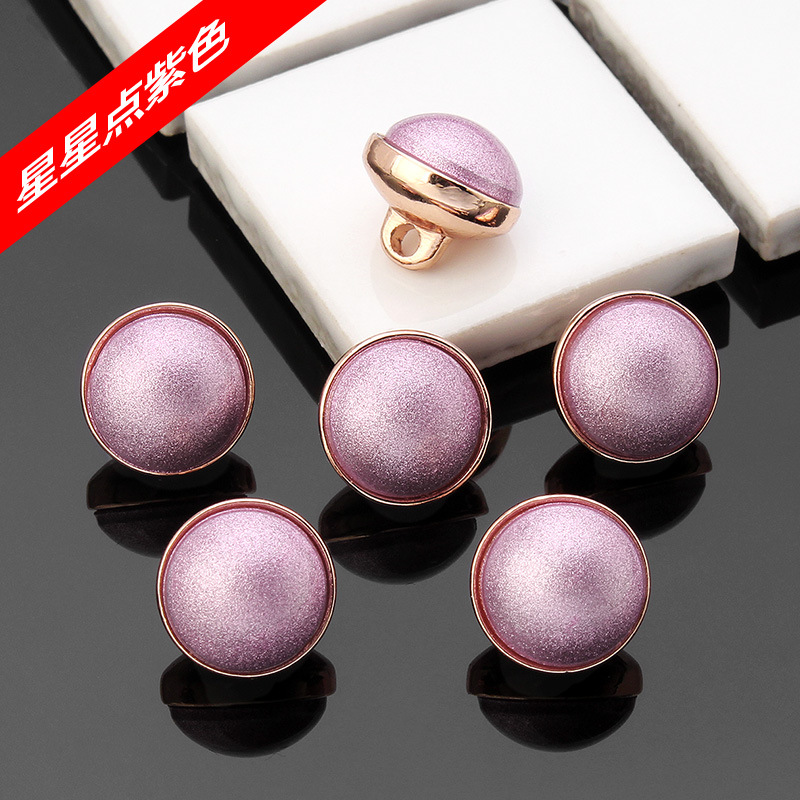 Shirt Button Women's Metal All-Match Shirt Cardigan High-Grade Pearl Classic Style round Top Decorative Buttons Accessories