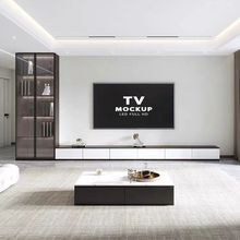 现代简约展示柜多尺寸可悬空客厅酒柜家用整墙一体组合电视柜