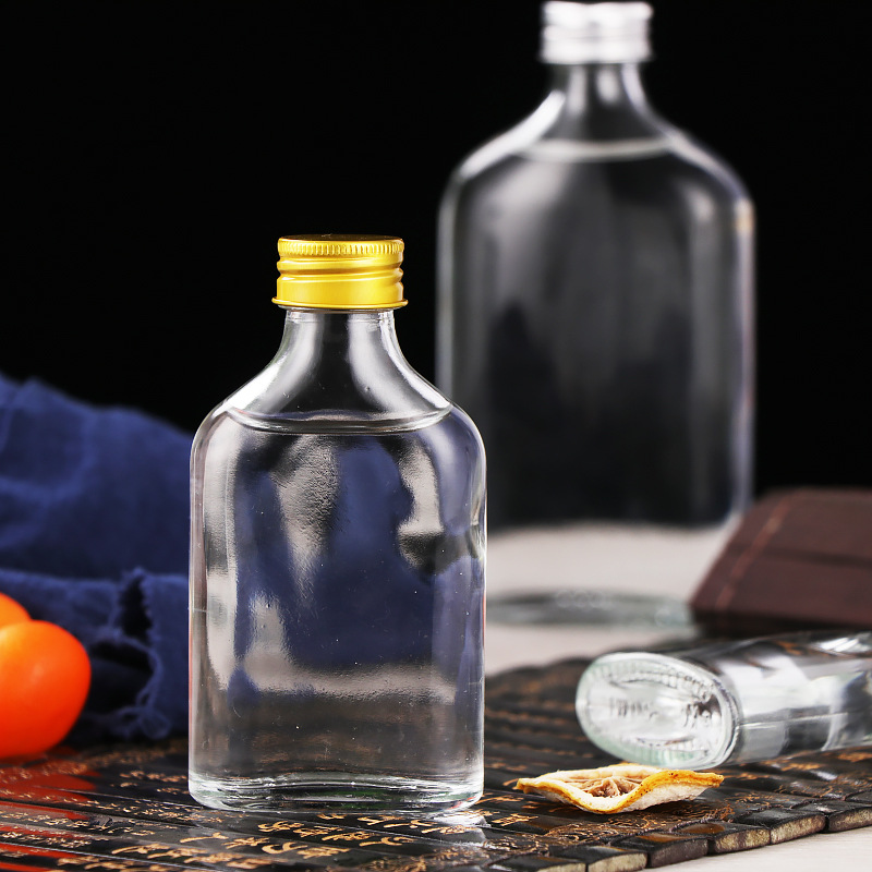 批发玻璃空酒瓶透明方形泡酒容器晶白料密封分装瓶