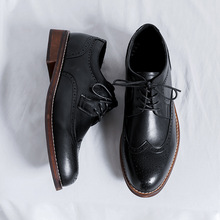 Large size47休闲皮鞋男款鞋子秋季英伦鞋男复古Genuine Leather