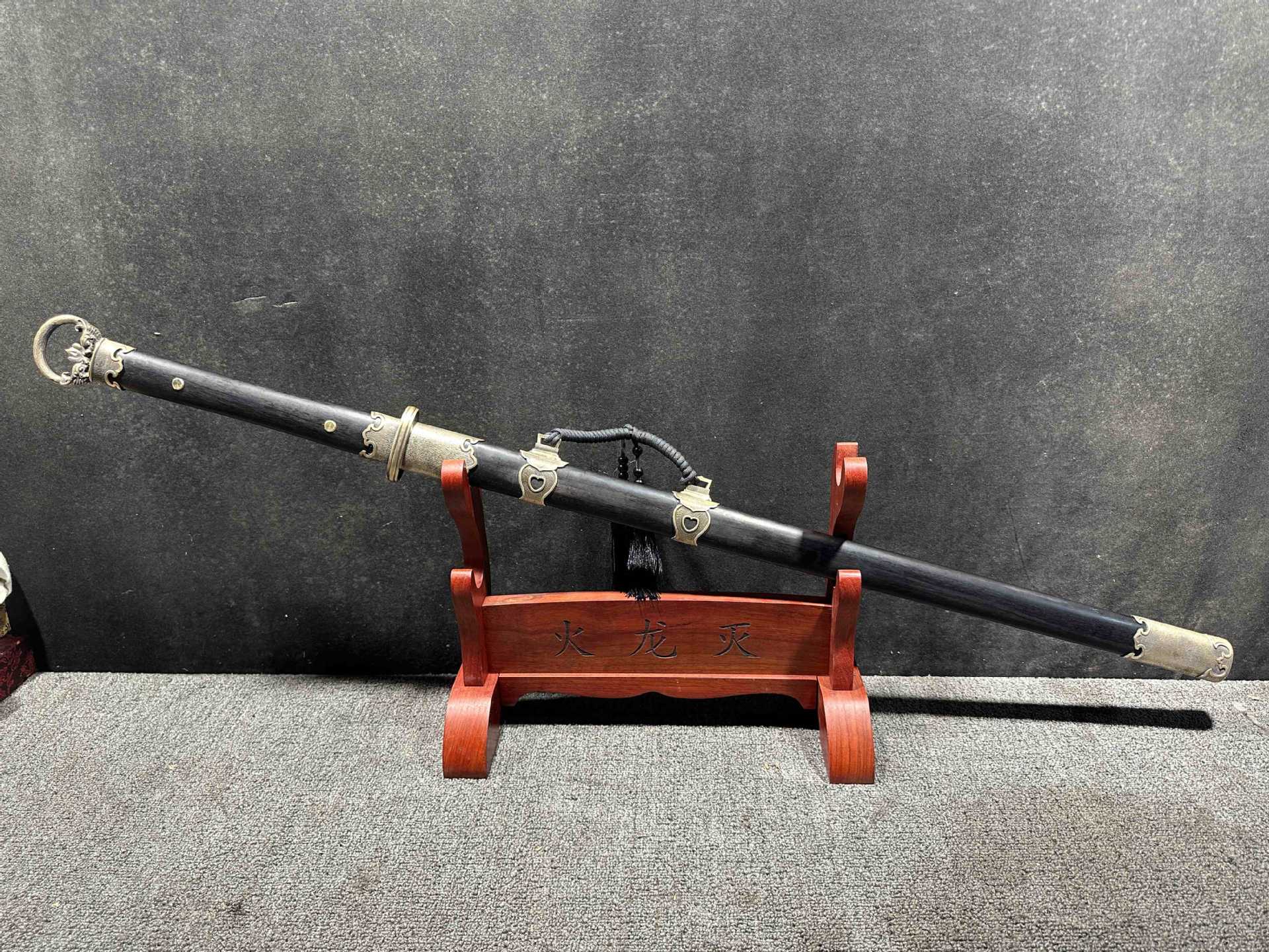 龙泉市刀剑火龙出品手工锻打环首隋唐横刀镇宅硬宝剑冷兵器未开刃