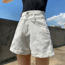 牛仔短裤女夏装2021年新款宽松a字显瘦时尚卷边高腰外穿热裤潮ins