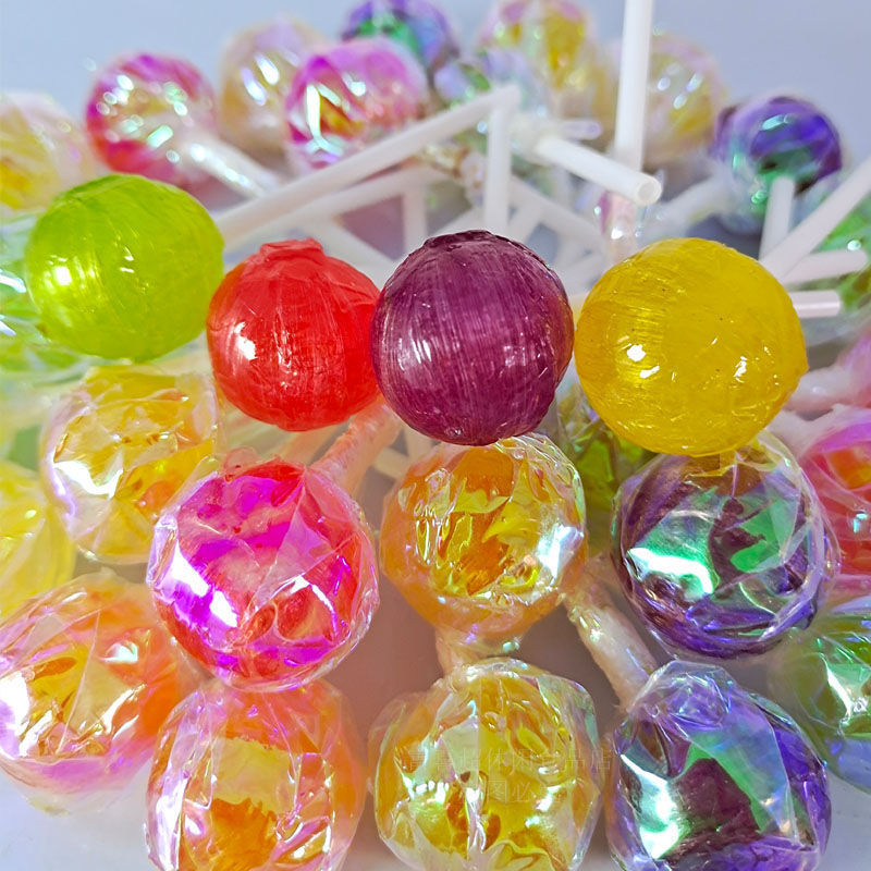 炫彩果味棒棒糖批发透明糖纸水果棒网红创意婚车装饰糖果喜糖儿童
