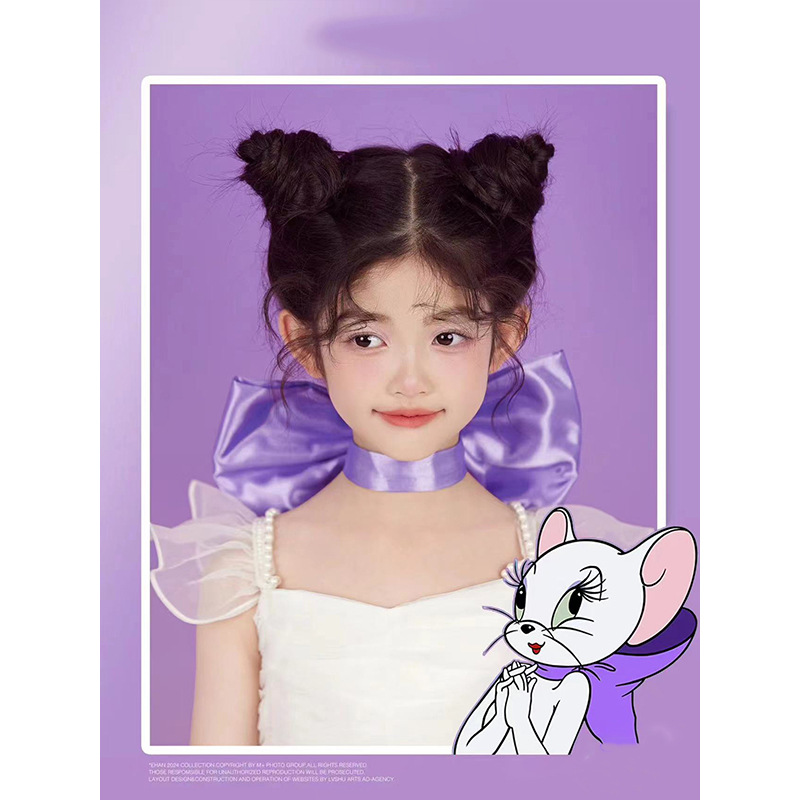 儿童摄影服装卡通汤姆猫造型公主裙影楼女孩生日艺术照拍照服装裙