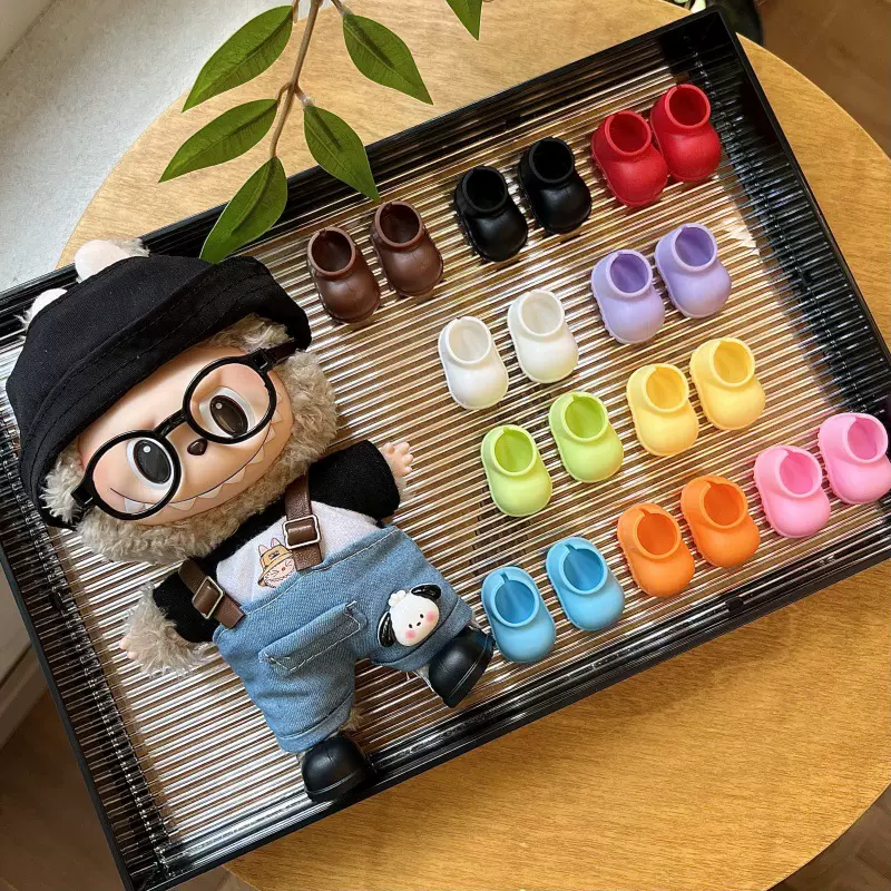 【仅鞋子】拉布布labubu鞋子玩偶短靴子雨鞋17cm换装娃衣配饰