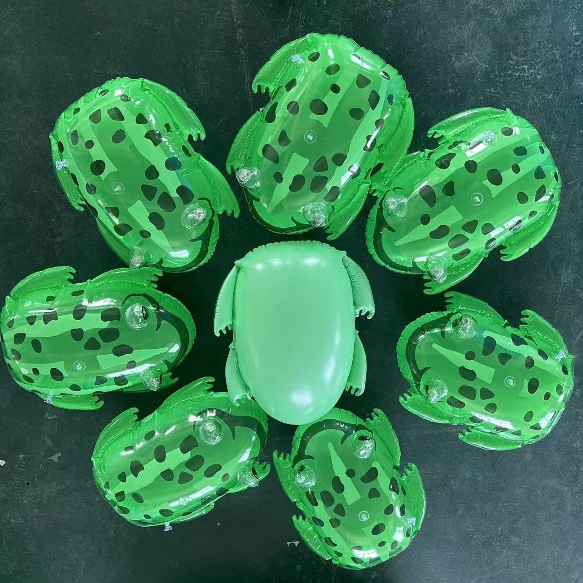 Luminous Inflatable Frog Balloon Children's Bouncing Frog Lonely Frog Night Market Stall PVC Night Market Stall Small Toy