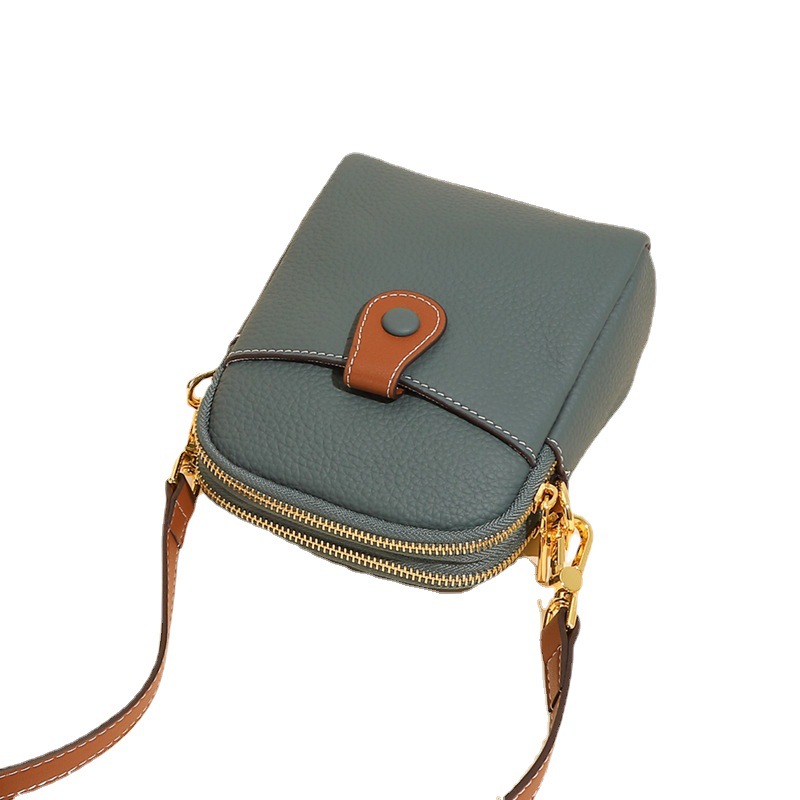 2023 New Niche First Layer Leather Phone Bag Women's Messenger Bag Casual Leather Women Bag Multifunctional Coin Purse