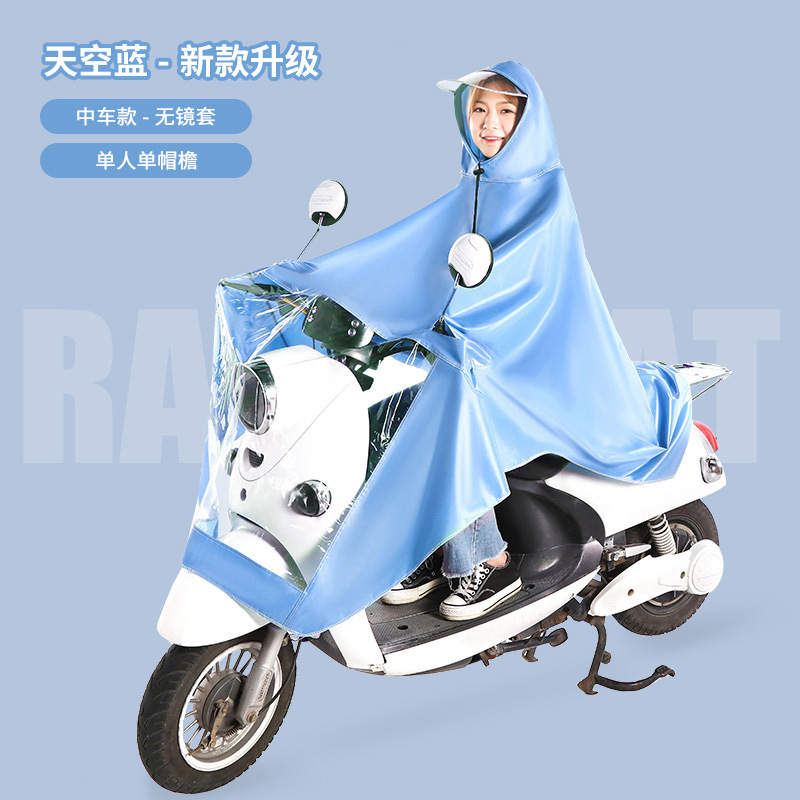 Electric Battery Motorcycle Special Raincoat Double Men and Women Adult Full Body Rainproof Riding Poncho Wholesale