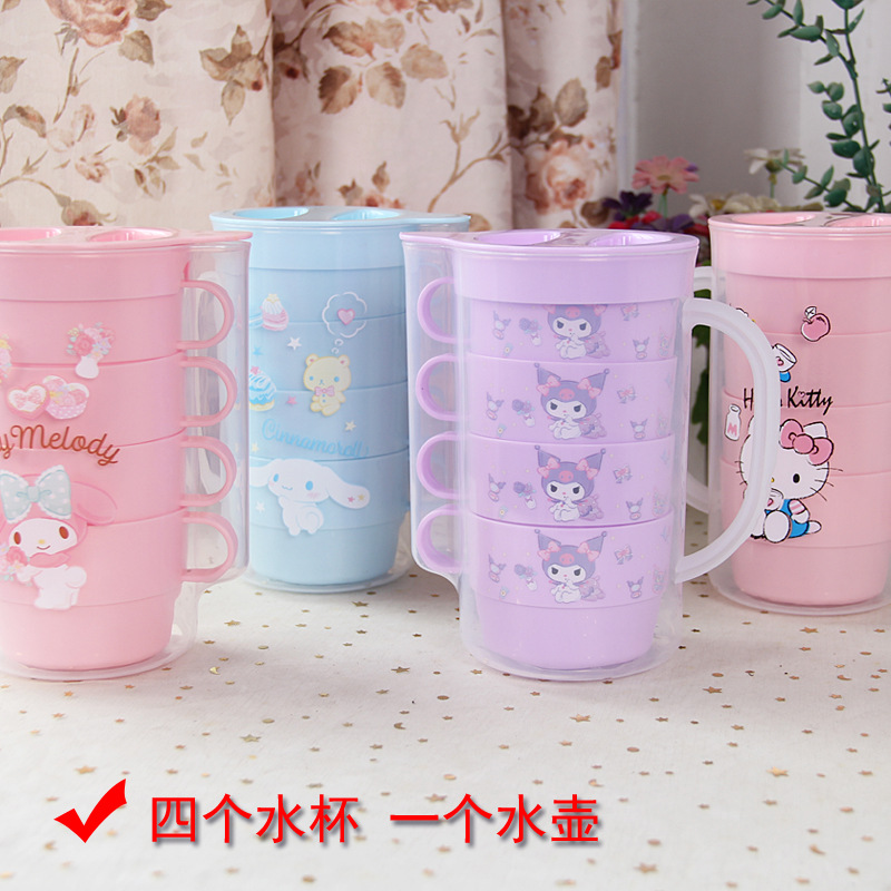 Food Grade Cold Water Bottle Set Household Living Room Japanese Plastic Summer Plastic Pot Teapot Coolomi Yugui Dog