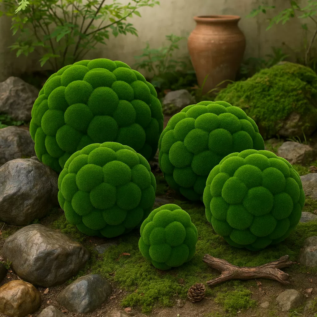 仿真青苔球花球苔藓石头微景观装饰搭配配件绿植橱窗吊顶摆设饰品