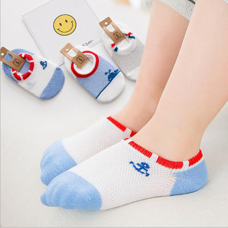 [Five Pairs] Children's Socks Summer Low-Cut Anti-Drop Children's Low-Cut Socks Cotton Socks Baby Socks Boys and Girls Socks