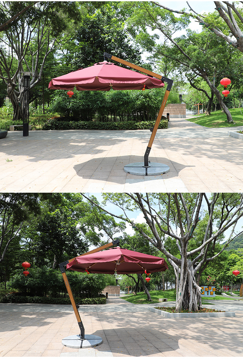 户外豪华遮阳伞庭院别墅大型罗马伞室外花园太阳伞四方吊伞户外伞