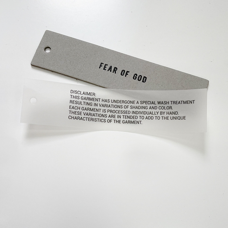 fog fear of god essentials辅料领标标签吊牌服装辅料布标