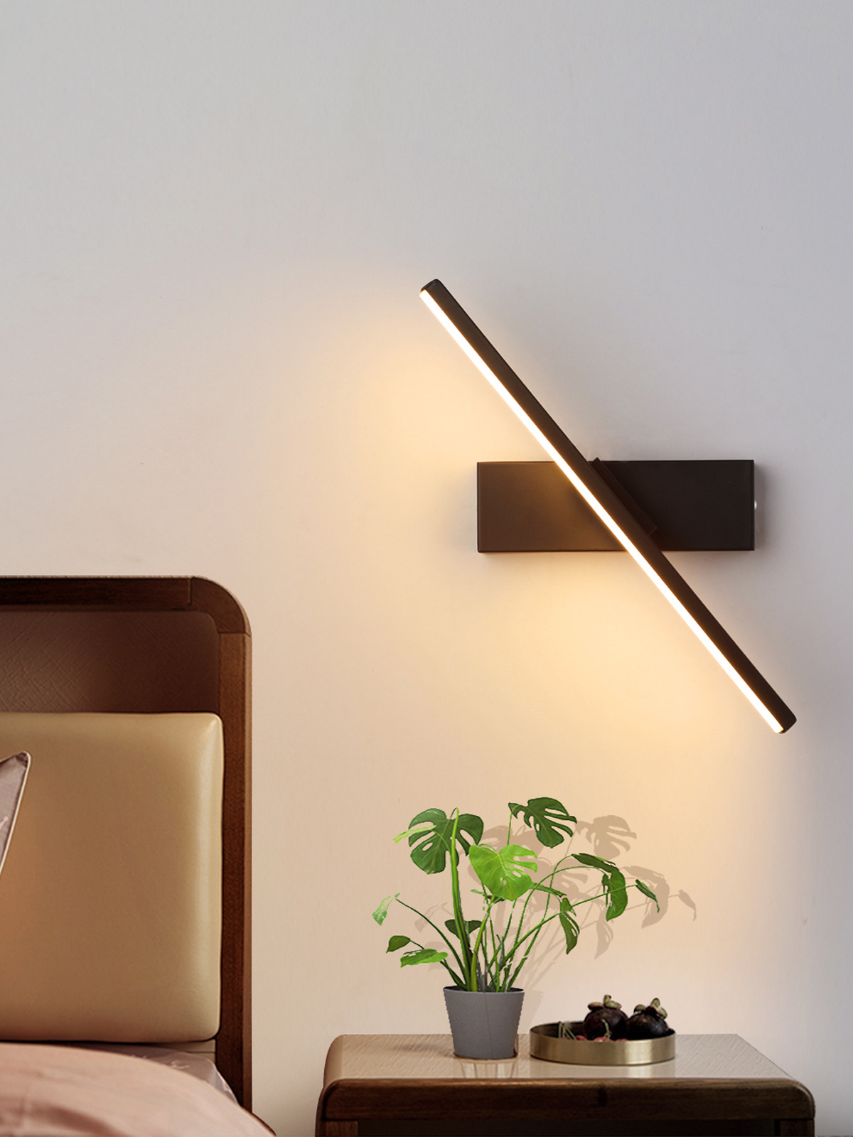 个性卧室壁灯床头灯北欧现代简约创意网红楼梯过道客厅旋转墙壁灯